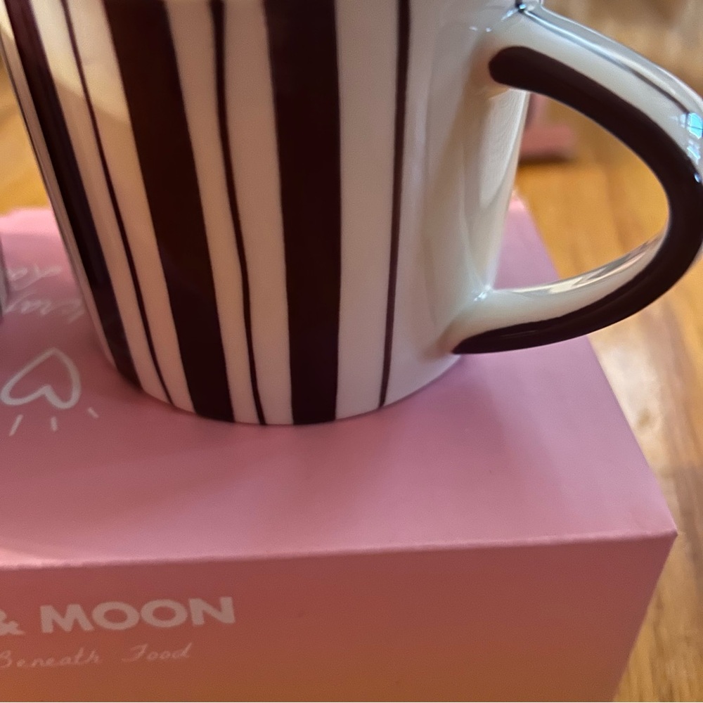 Cherry and White Striped Mug 🎃host pick🎃